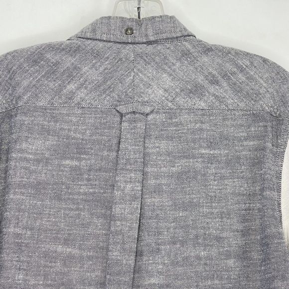 Mens Shirt Small Cotton Gray Color Block Button Up Long Sleeve Jeffrey Max - Picture 11 of 16